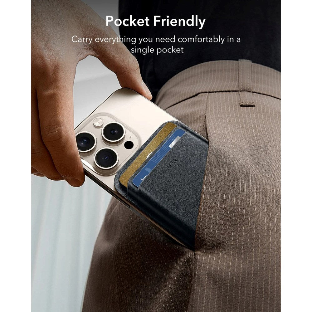 ESR Kunstlæder Kortholder m. MagSafe - Blå