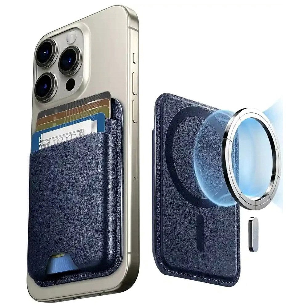 ESR Kunstlæder Kortholder m. MagSafe - Blå