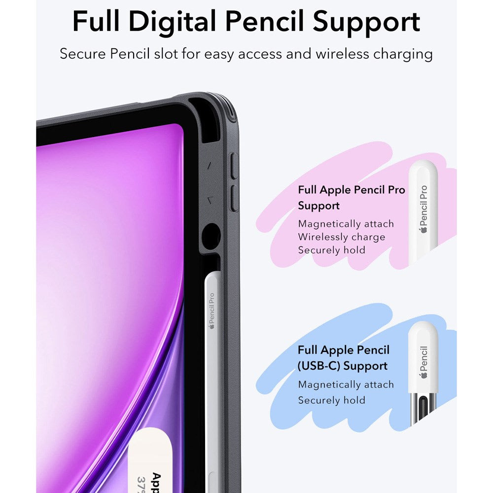 iPad Air 13" (2026 / 2025 / 2024) ESR Flip Hybrid Case - Sort