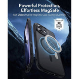 iPhone 17 ESR Classic Hybrid Cover m. Indbygget Camera Control Knap - MagSafe Kompatibel - Mat Sort