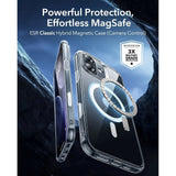 iPhone 17 ESR Classic Hybrid Cover m. Indbygget Camera Control Knap - MagSafe Kompatibel - Gennemsigtig