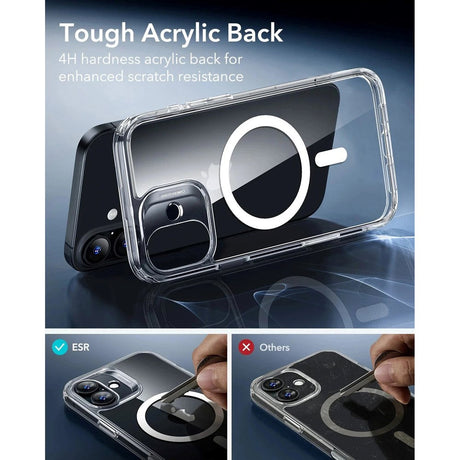 iPhone 17 ESR Classic Hybrid Cover m. Indbygget Camera Control Knap - MagSafe Kompatibel - Gennemsigtig