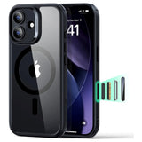 iPhone 17 ESR Classic Hybrid Cover m. Indbygget Camera Control Knap - MagSafe Kompatibel - Gennemsigtig / Sort