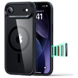 iPhone Air ESR Classic Hybrid Cover m. Indbygget Camera Control Knap - MagSafe Kompatibel - Gennemsigtig / Sort