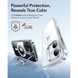 ESR iPhone 17 Classic Hybrid Stash Cover m. Kickstand - MagSafe Kompatibel - Gennemsigtig