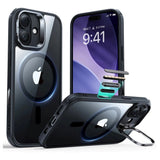 ESR iPhone 17 Classic Hybrid Stash Cover m. Kickstand - MagSafe Kompatibel - Gennemsigtig / Sort