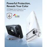 ESR iPhone Air Classic Hybrid Stash Cover m. Kickstand - MagSafe Kompatibel - Gennemsigtig / Sort