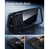 iPhone 17 Pro ESR Classic Hybrid Cover m. Indbygget Camera Control Knap - MagSafe Kompatibel - Gennemsigtig / Sort