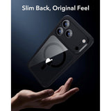 iPhone 17 Pro ESR Classic Hybrid Cover m. Indbygget Camera Control Knap - MagSafe Kompatibel - Gennemsigtig / Sort