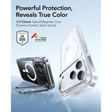 ESR iPhone 17 Pro Classic Hybrid Stash Cover m. Kickstand - MagSafe Kompatibel - Gennemsigtig