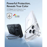 ESR iPhone 17 Pro Classic Hybrid Stash Cover m. Kickstand - MagSafe Kompatibel - Mat Sort