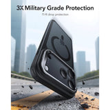 ESR iPhone 17 Pro Classic Hybrid Stash Cover m. Kickstand - MagSafe Kompatibel - Mat Sort
