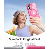 iPhone 17 ESR Classic Hybrid Cover m. Indbygget Camera Control Knap - MagSafe Kompatibel - Mat Lyserød