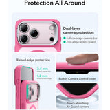 ESR iPhone 17 Pro Classic Hybrid Stash Cover m. Kickstand - MagSafe Kompatibel - Mat Lyserød