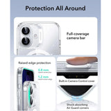 iPhone 17 ESR Classic Hybrid Cover m. Indbygget Camera Control Knap - MagSafe Kompatibel - Gennemsigtig / Glimmer