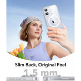 iPhone 17 ESR Classic Hybrid Cover m. Indbygget Camera Control Knap - MagSafe Kompatibel - Gennemsigtig / Glimmer