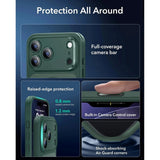 iPhone 17 Pro Max ESR Classic Hybrid Cover m. Indbygget Camera Control Knap - MagSafe Kompatibel - Mat Grøn