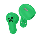OTL Minecraft True Wireless In-Ear Høretelefoner - inkl. Skub-Op Opladningsetui - Grøn