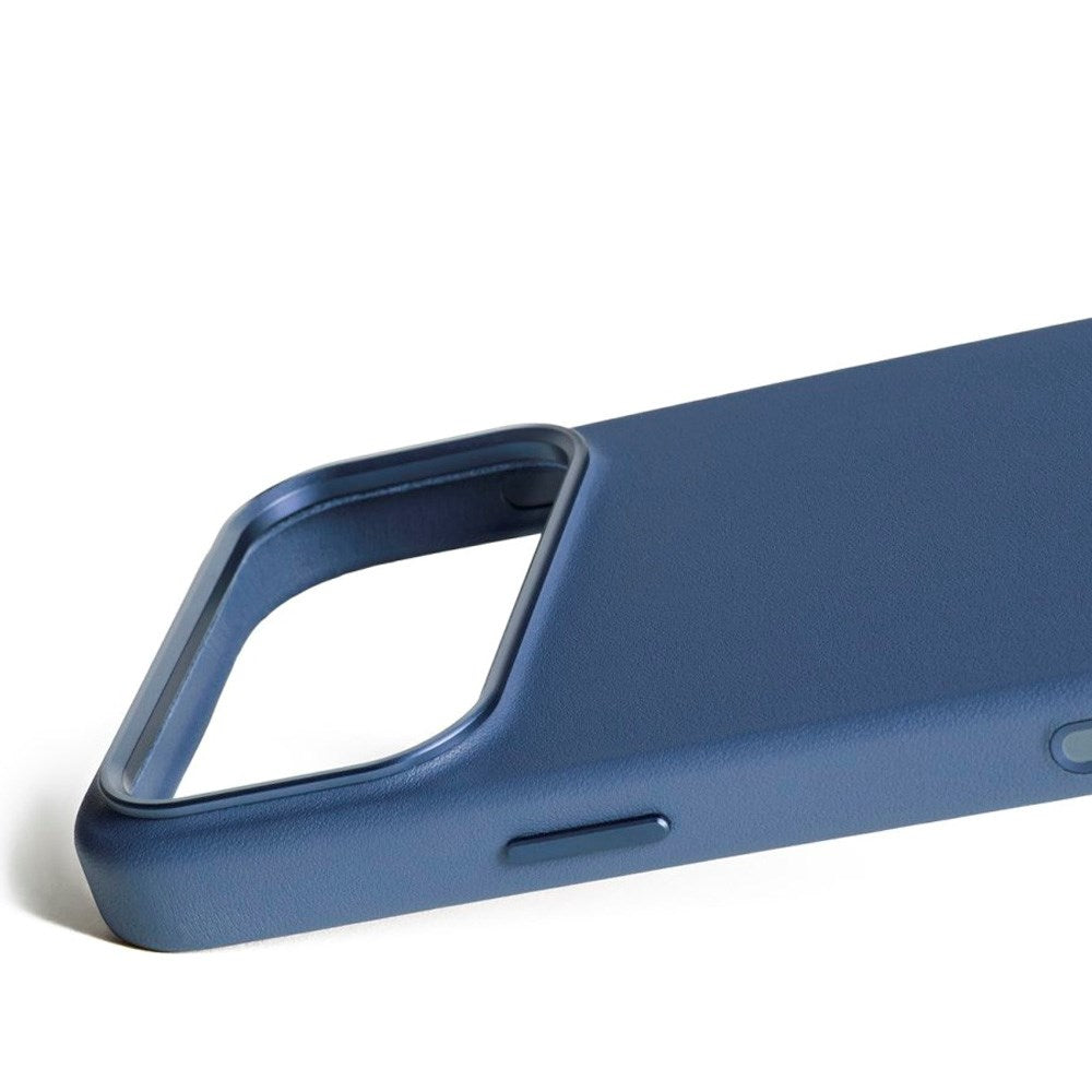 iPhone 17 Pro Mujjo Leather Cover - MagSafe Kompatibel - Monaco Blue