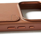 iPhone 17 Pro Max Mujjo Wallet Leather Cover - MagSafe Kompatibel - Tan