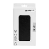 Essentials iPhone 12 Mini Kunst Læder Mobil Flip Cover 2 i 1 m. Kortholder - Sort