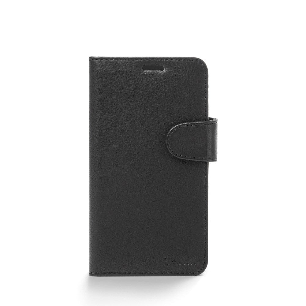 Trunk iPhone 12 Mini Ægte Læder Cover - 2-i-1 Design - Sort