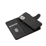 Trunk iPhone 12 Mini Ægte Læder Cover - 2-i-1 Design - Sort