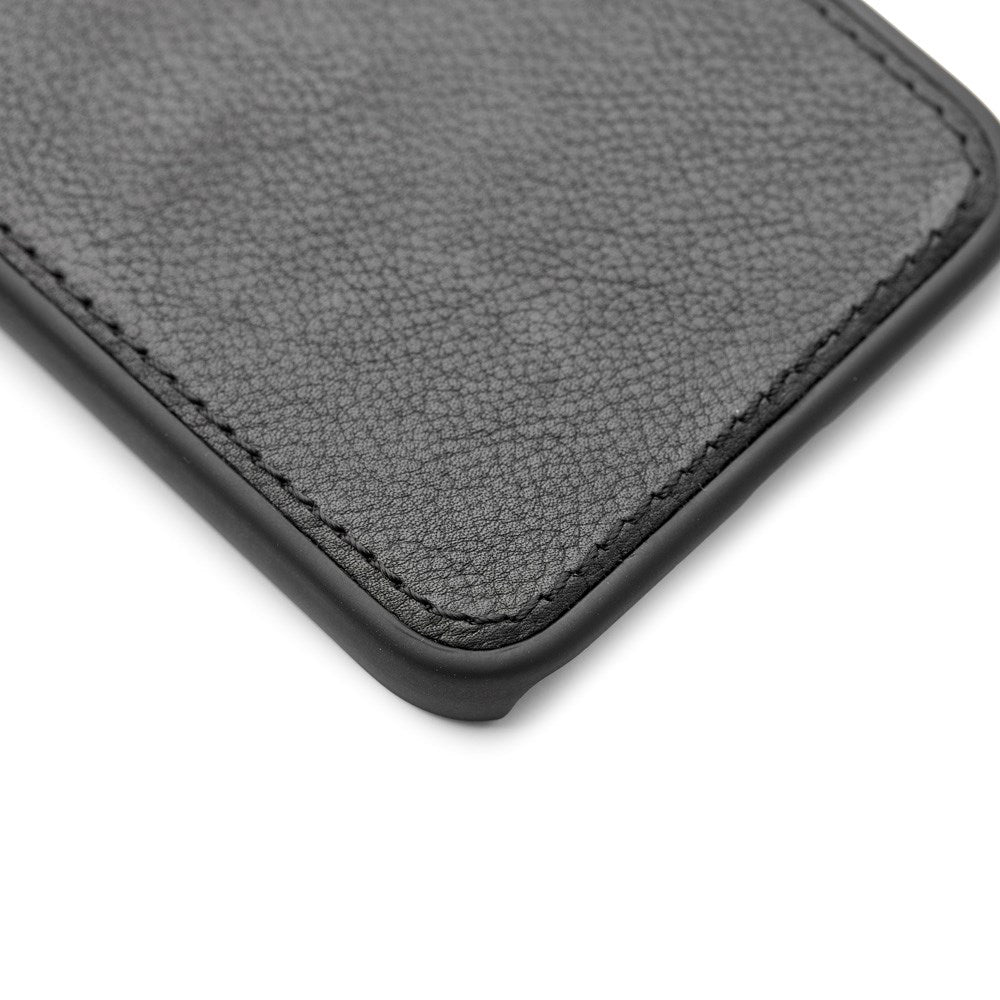 Trunk iPhone 12 Mini Ægte Læder Cover - 2-i-1 Design - Sort
