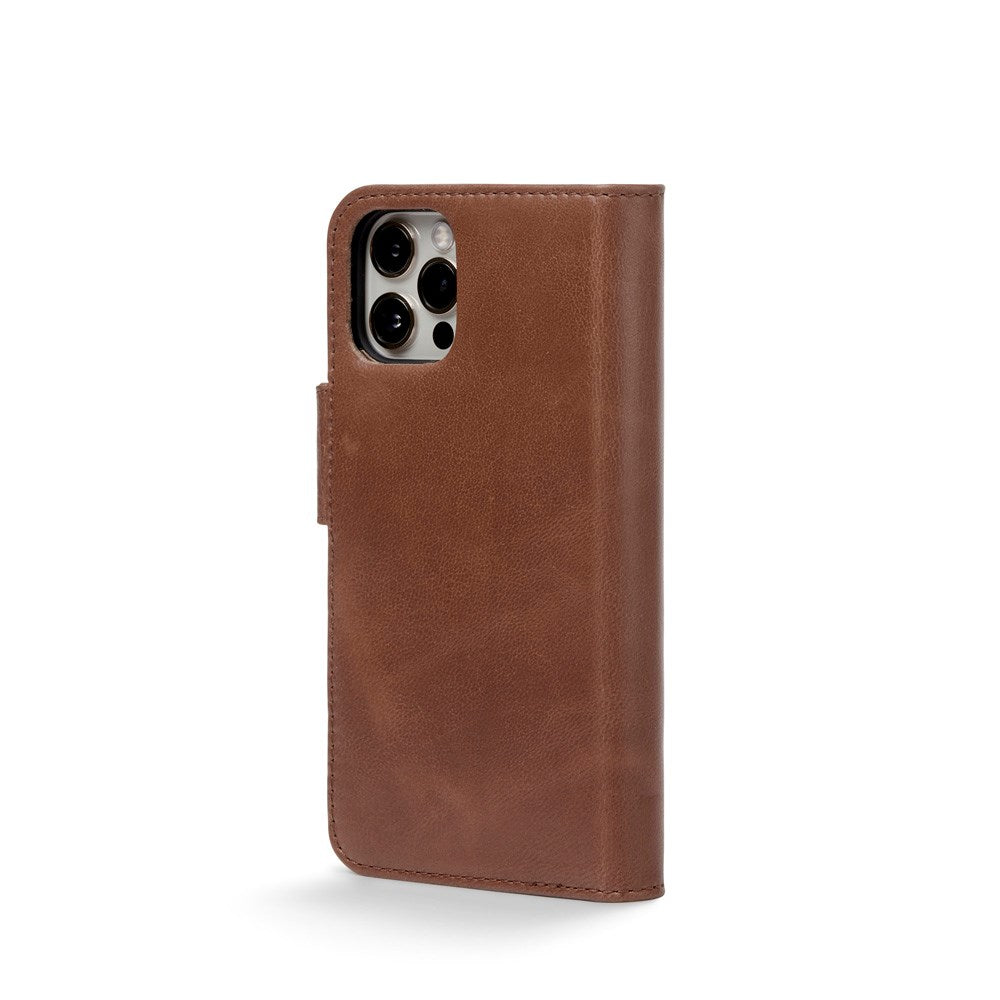 Trunk iPhone 12 Mini Ægte Læder Cover - 2-i-1 Design - Brun