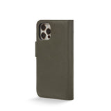 Trunk iPhone 12 Mini Ægte Læder Cover - 2-i-1 Design - Grøn
