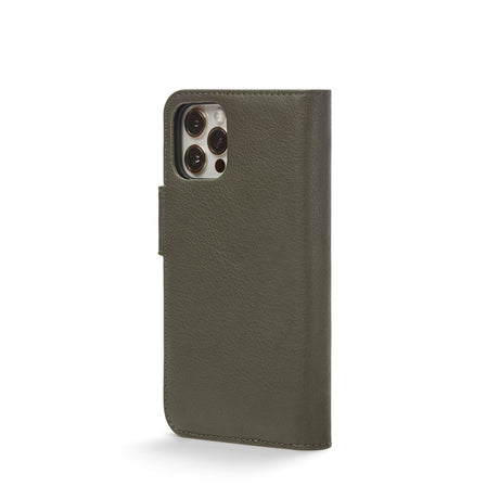 Trunk iPhone 12 / 12 Pro Ægte Læder Cover - 2-i-1 Design - Grøn