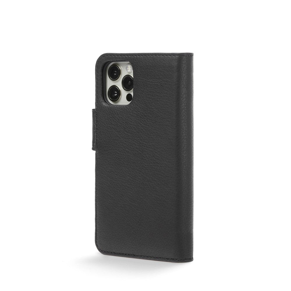 Trunk iPhone 12 Pro Max Ægte Læder Cover - 2-i-1 Design - Sort - (DEMO)