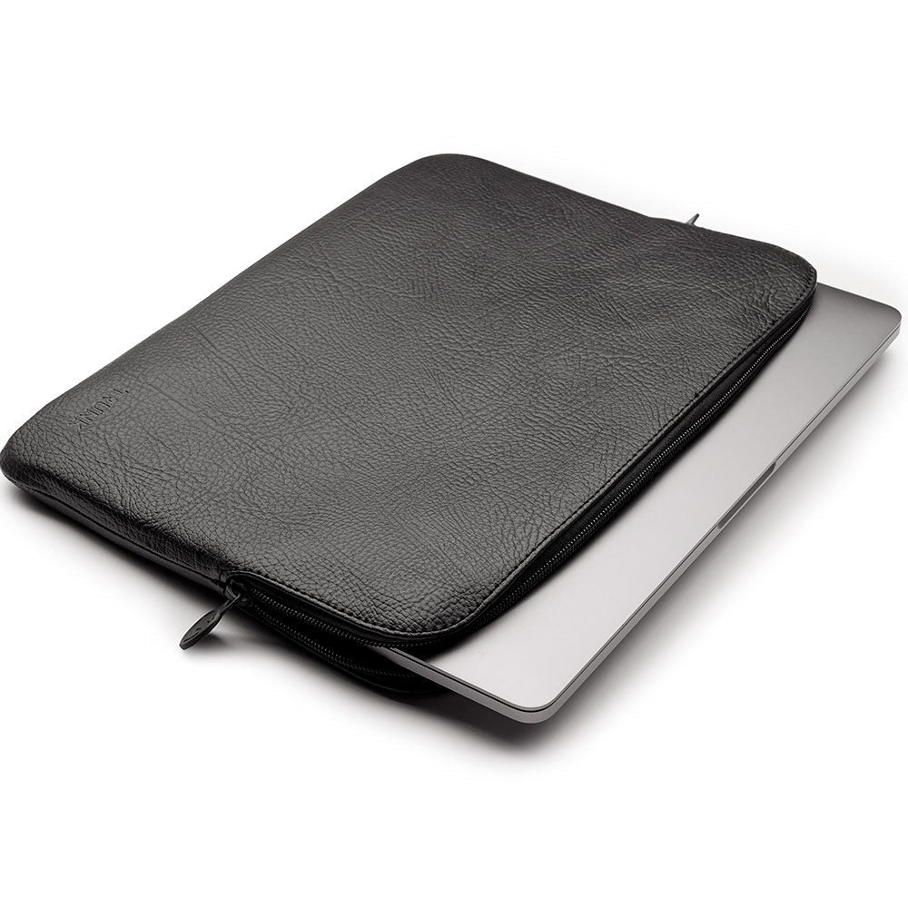 Trunk Vegansk Læder Sleeve til Laptop 13" (30,5 x 22 x 2 cm) - Black Apple Peel
