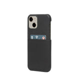 Trunk iPhone 13 Mini Ægte Læder Mobil Cover m. Kortlomme - Sort