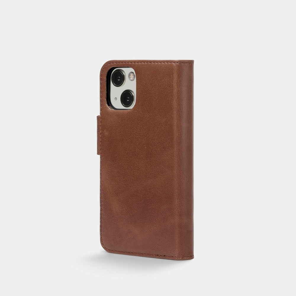 Trunk iPhone 13 Mini Ægte Læder Cover - 2-i-1 Design - Brun