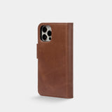 Trunk iPhone 13 Pro Ægte Læder Cover - 2-i-1 Design - Brun