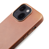 Trunk iPhone 13 Ægte Læder Bagside Cover - Brun