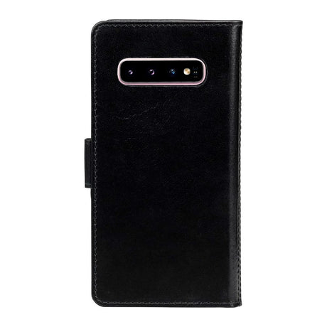 Samsung Galaxy S10 - dbramante1928 Lynge 2-i-1 Ægte Læder Flip Cover - Black