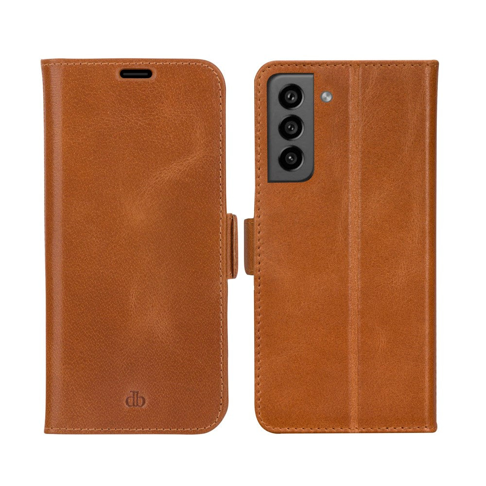 Samsung Galaxy S21 FE - dbramante1928 Copenhagen Slim Ægte Læder Flip Cover m. Pung - Tan