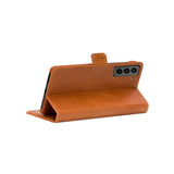 Samsung Galaxy S21 FE - dbramante1928 Copenhagen Slim Ægte Læder Flip Cover m. Pung - Tan