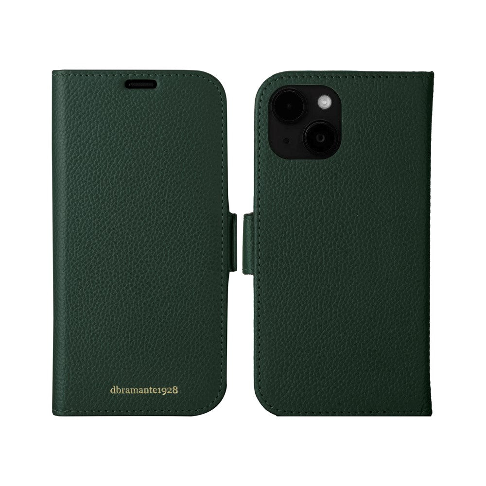 iPhone 15 Plus - dbramante1928 New York 2-i-1 Ægte Læder Flip Cover - Evergreen