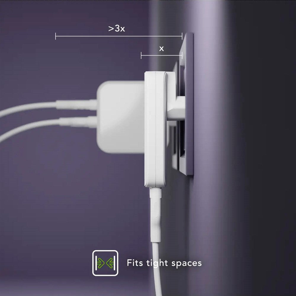 Slim Vægoplader - dbramante1928 - 1x USB-C 20W & 1x USB-A 18W - Hvid