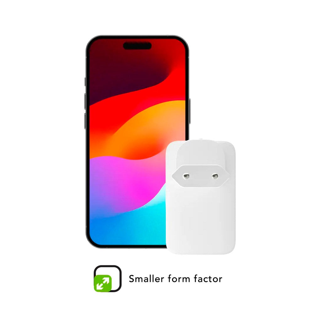 Slim Vægoplader - dbramante1928 - 1x USB-C 30W & 1x USB-A 30W - Hvid