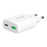 Xceed 20W GaN Multifunktionel Vægoplader - 1 x USB-C 1 x USB-A - Hvid