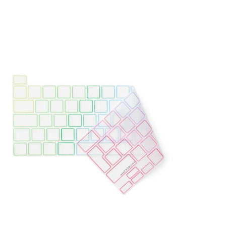 Philbert MacBook Pro 13" / 16" (A2338 / A2141) Keyboard Cover m. Dansk Tastatur - Transparent / Rainbow