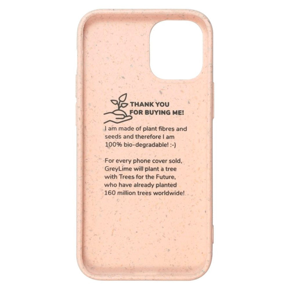 iPhone 12 Mini GreyLime 100% Biodegradable Cover - Lyserød