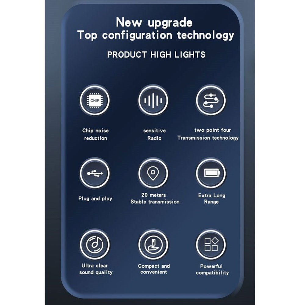 Lippa Trådløs Mikrofonsæt - USB-C Forbindelse - 2 stk. - Sort