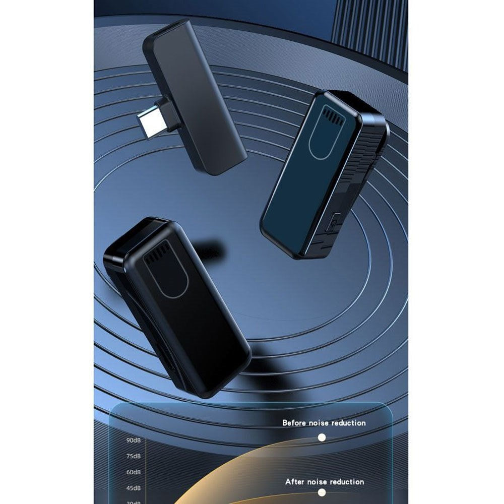 Lippa Trådløs Mikrofonsæt - USB-C Forbindelse - 2 stk. - Sort