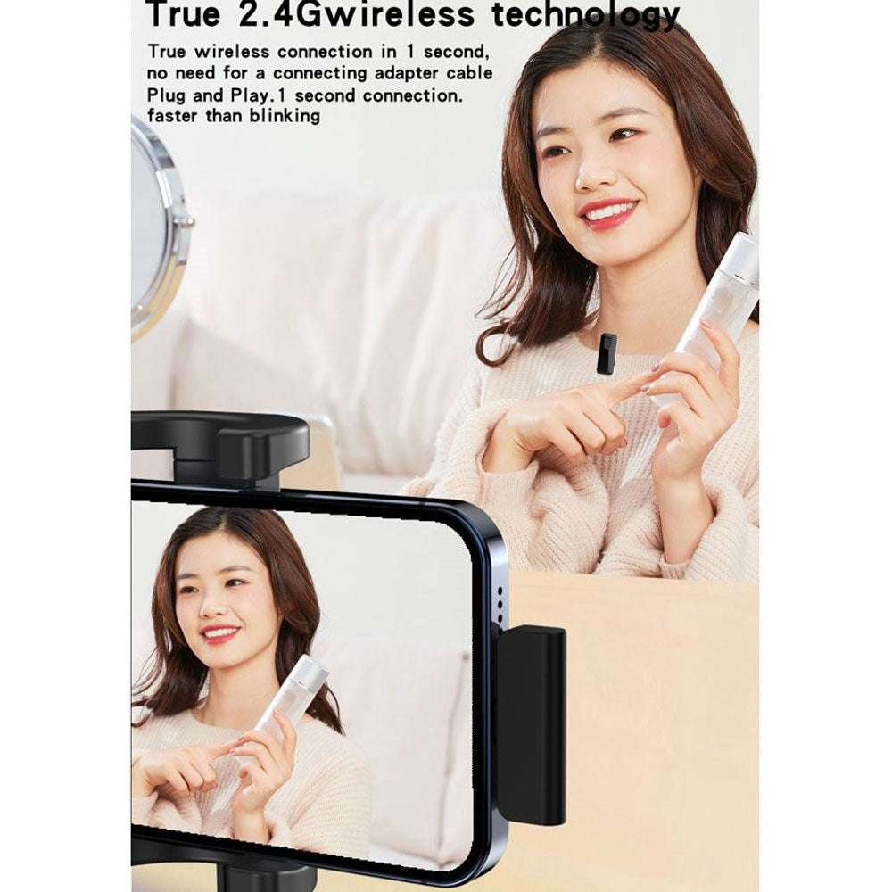 Lippa Trådløs Mikrofonsæt - USB-C Forbindelse - 2 stk. - Sort