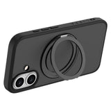 iPhone 16 Lippa Hybrid Plastik Bagside Cover m. Roterbar Kickstand - MagSafe Kompatibel - Mat / Sort
